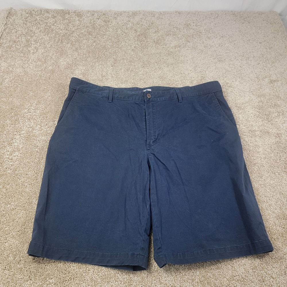 Lands' End Chino‎ Shorts Traditional Fit Casual Navy Blue Mens Size 42